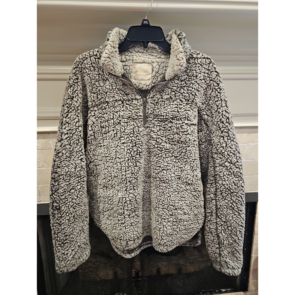 Altar'd State Teddy Jacket High Pile Fleece Medium Gray